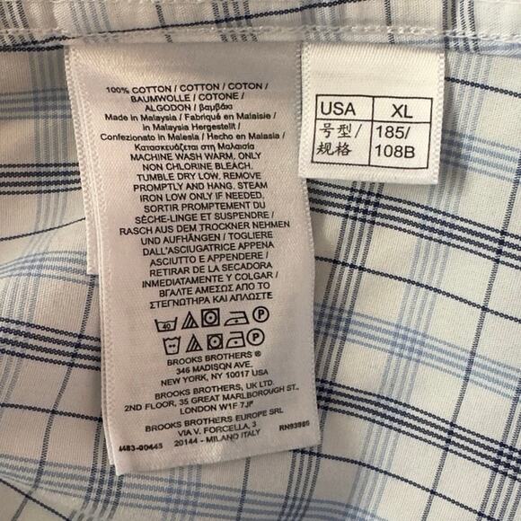Brooks Brothers Regent Long Sleeve Button Down Checkered Shirt Size XL Preppy - Picture 6 of 12